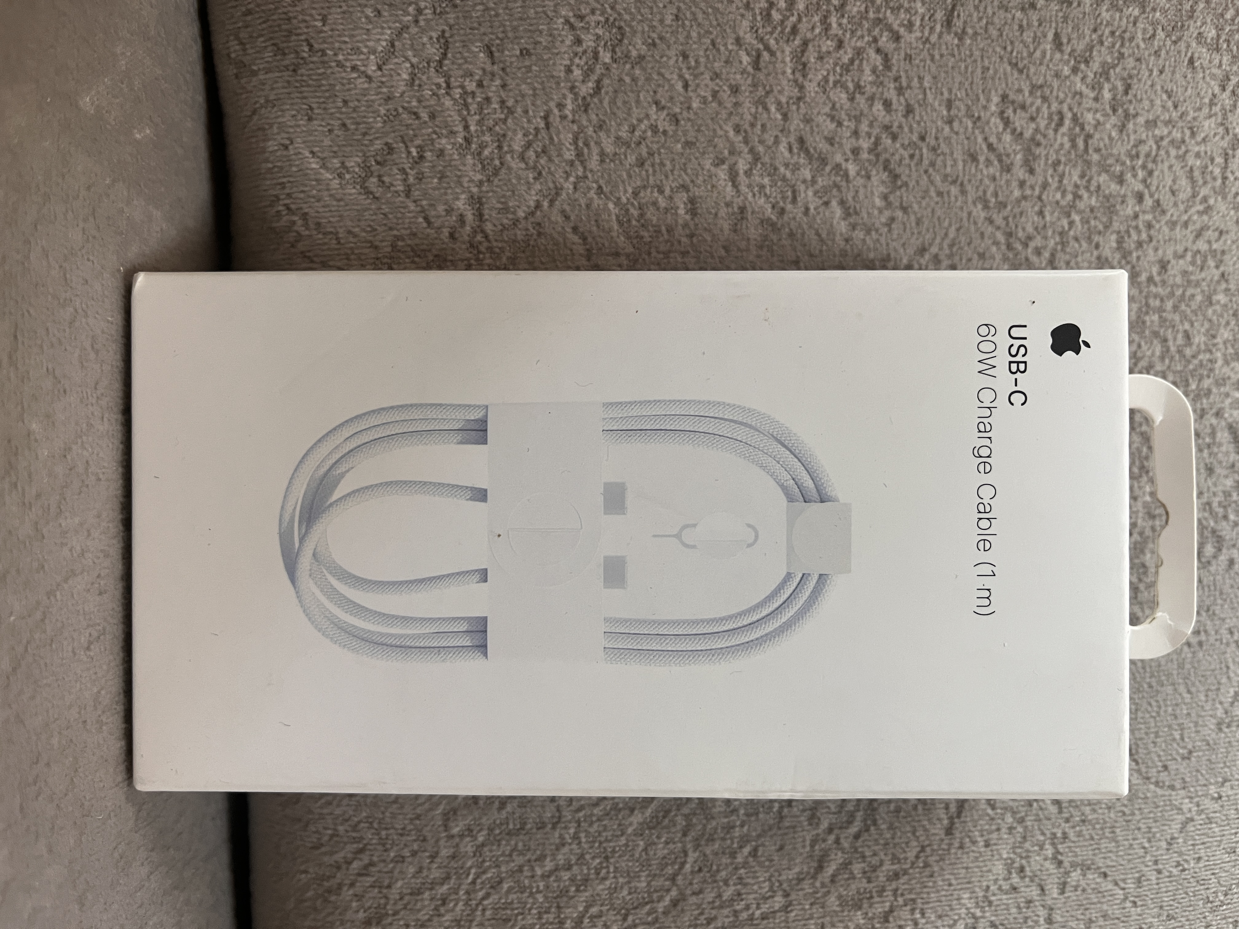 کابل USB-C اپل مدل 60W-C طول 1 متر، کابل اصلی ip15 تا ip17